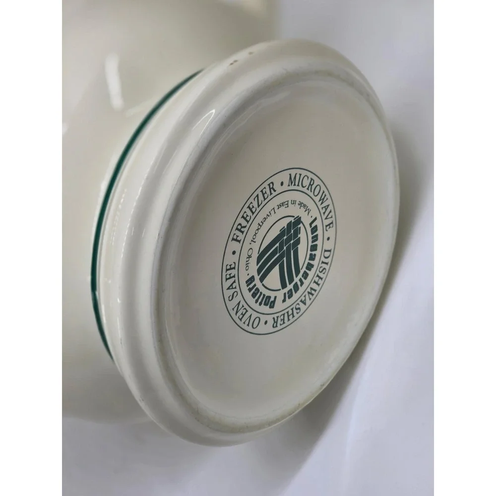 Longaberger Pitcher Woven Traditions Heritage Green Ceramic Pottery Creamer‎ Jug